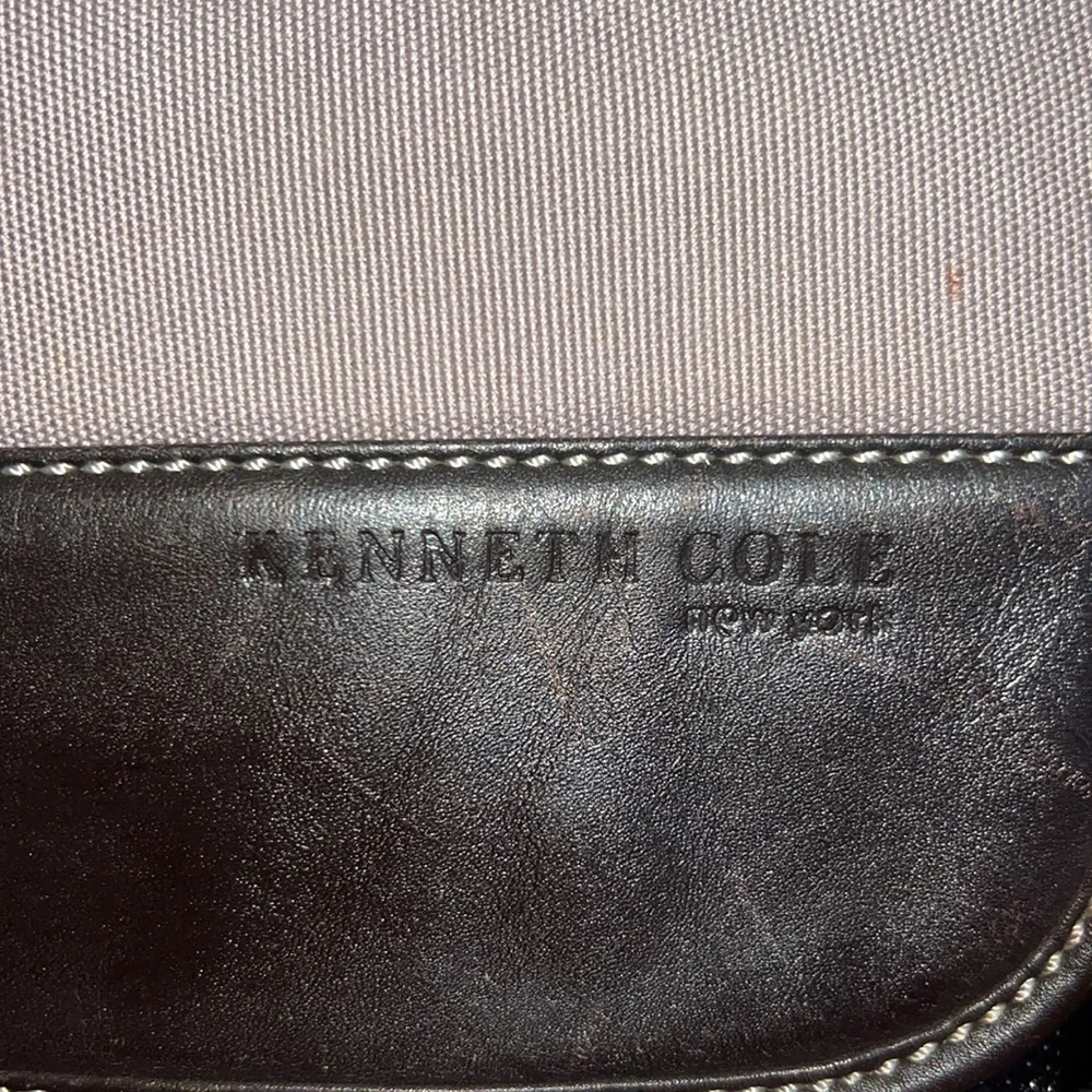 Kenneth Cole Leather Canvas Laptop/messenger bag